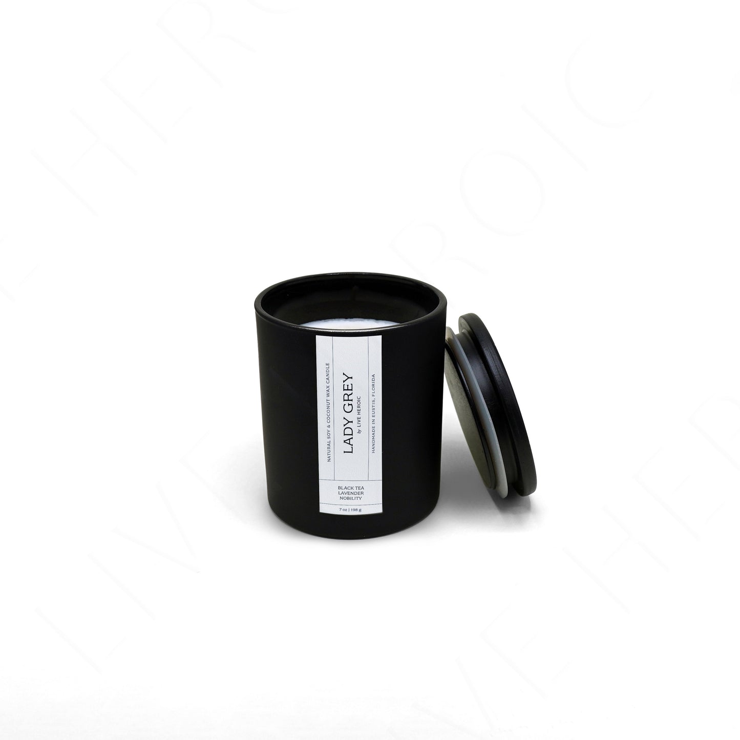 Lady Grey | 7 oz Scented Coconut & Soy Wax Candle by Live Heroic
