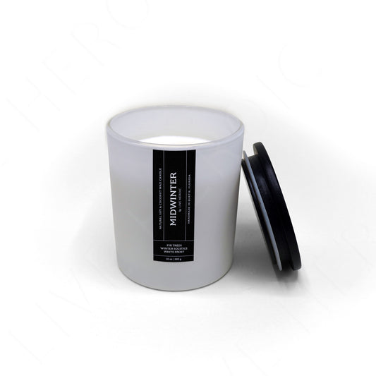 Midwinter | 10 oz Scented Coconut & Soy Wax Candle by Live Heroic