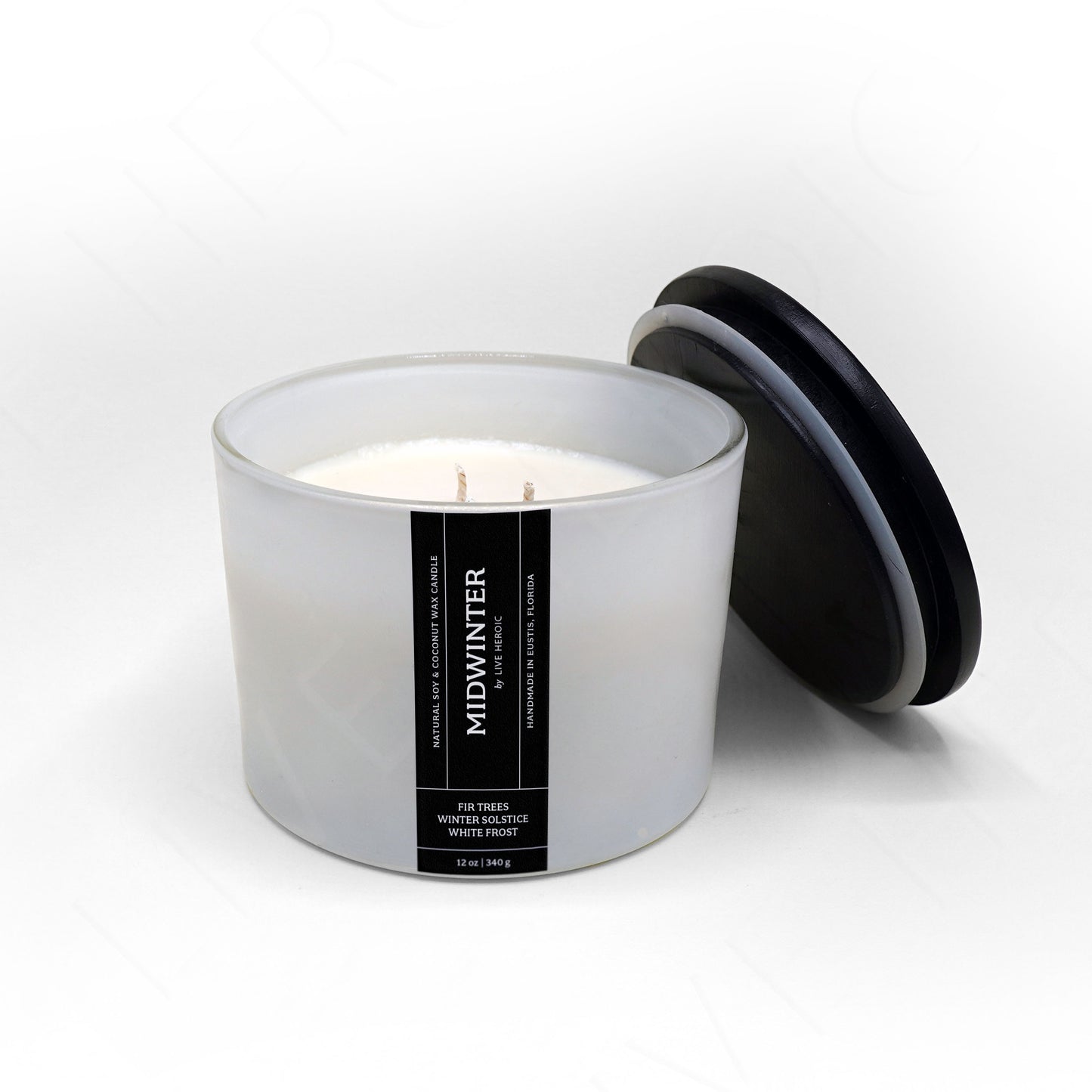 Midwinter | 12 oz Scented Coconut & Soy Wax Candle by Live Heroic
